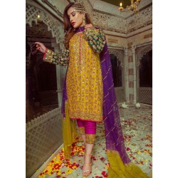 Jonquil Morpho Outfit for Mehndi Mayun
