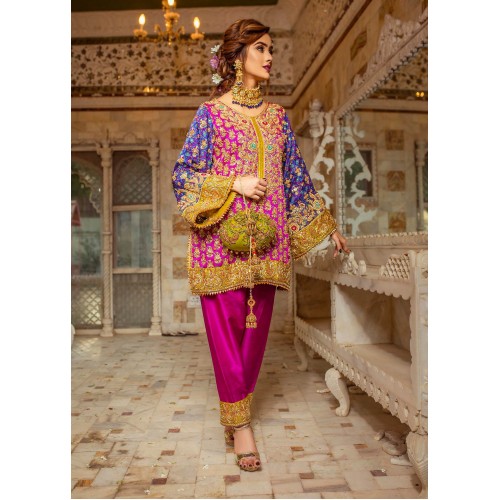 Magenta Morpho Party Dress