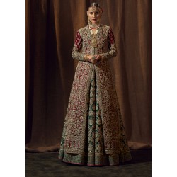 Dark Scatlet Marsh Lehenga