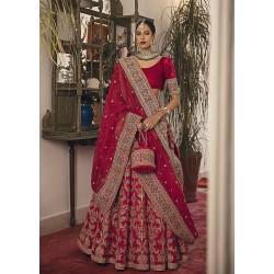 Deep Carmine Marsh Lehenga