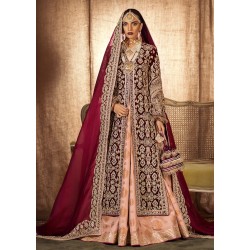 Burgundy Marsh Lehenga