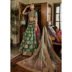 Shamrock Green Marsh Lehenga