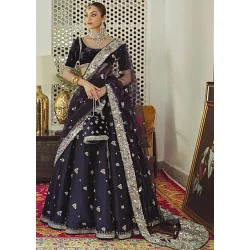 Midnight Blue Marsh Lehenga