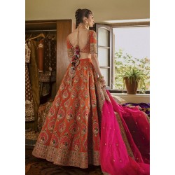 Flame Marsh Lehenga