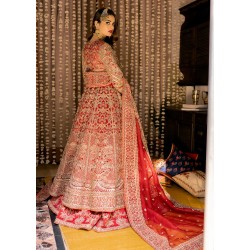 Fire Engine Red Marsh Lehenga