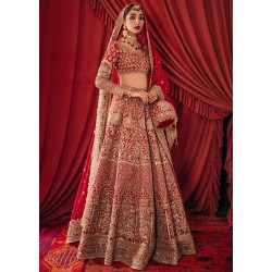 Alizarin Crimson Marsh Lehenga