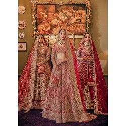 Alizarin Crimson Marsh Lehenga