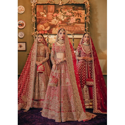 Alizarin Crimson Marsh Lehenga