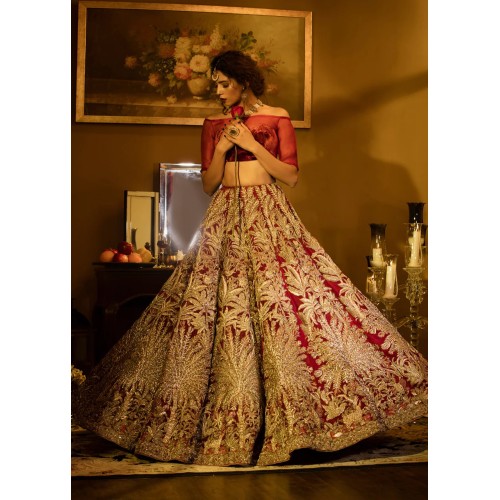 Cornell Red Marsh Lehenga