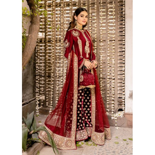Deep Crimson Glory Marsh Palazzo Suit