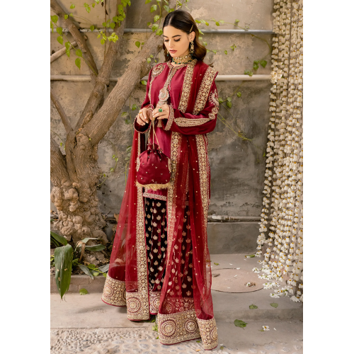 Deep Crimson Glory Marsh Palazzo Suit