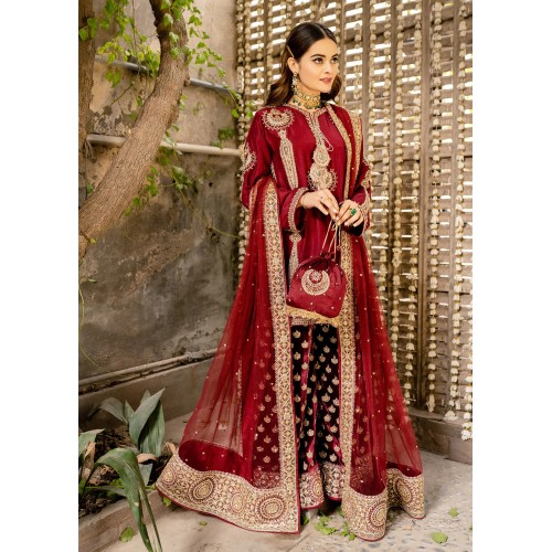 Deep Crimson Glory Marsh Palazzo Suit
