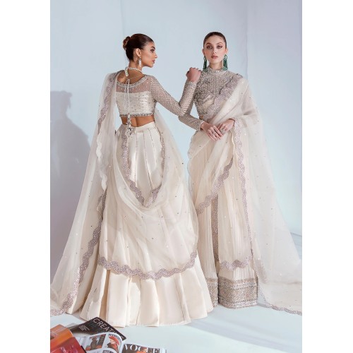 Off White Marsh Lehenga