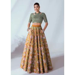 Carrot Orange Marsh Lehenga
