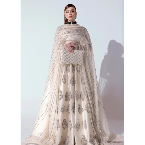 Baby Powder White Marsh Lehenga