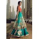 Coral Teal Balsam Lehenga