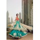 Coral Teal Balsam Lehenga