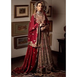 Deep Cardinal Lily Lehenga