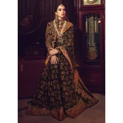 Black Lily Bridal Lehenga
