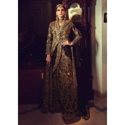Black Lily Wedding Lehenga