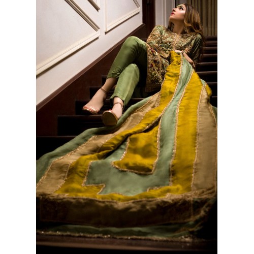 Moss Green Lily Party Wear Moss Green Lily Party Wear