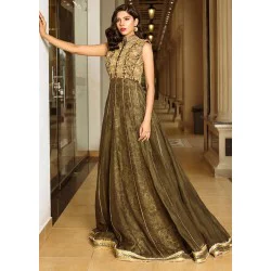Metallic Sunburst Lily Gown
