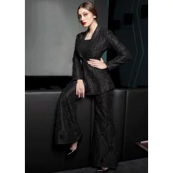 Black Lily Party Wear Jacket