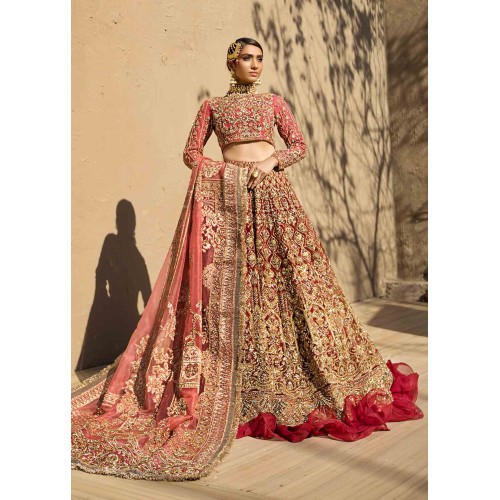Fire Engine Red Julia Lehenga