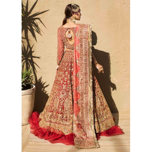 Fire Engine Red Julia Lehenga