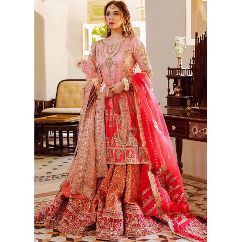 Coral Pink Monarch Gharara