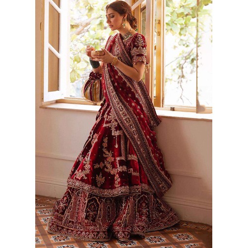 Dark Red Monarch Lehenga Choli