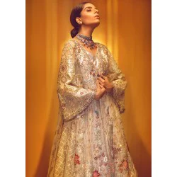 Off White Crocus Lehenga