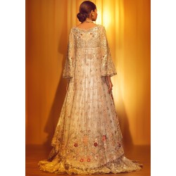 Off White Crocus Lehenga