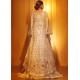 Off White Crocus Lehenga