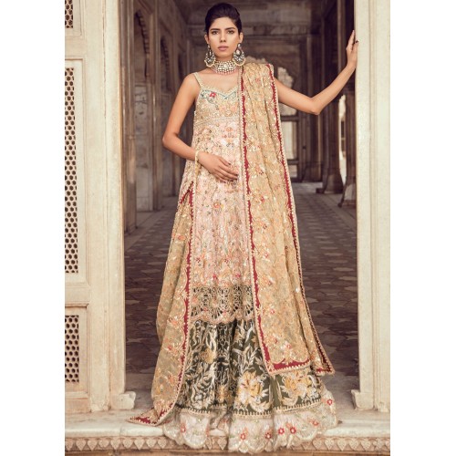Rifle Green Crocus Lehenga