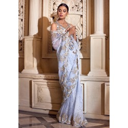 Periwinkle Crocus Saree