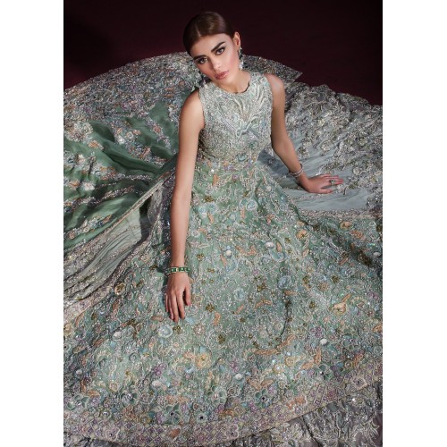 Mint Crocus Lehenga