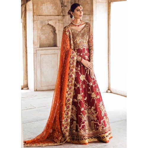 Red Brown Crocus Gown