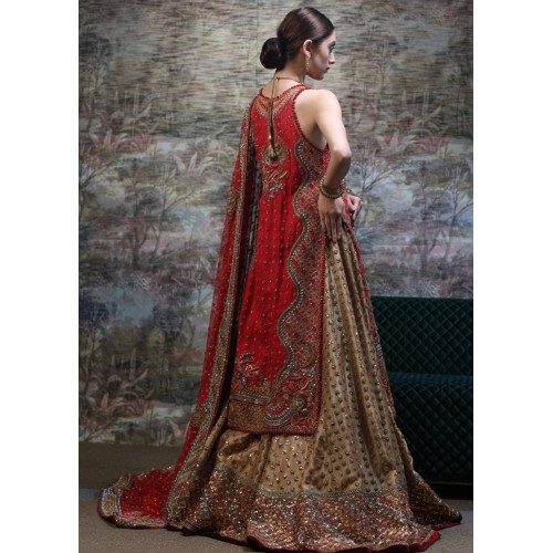 OU Crimson Crocus Bridal Lehenga