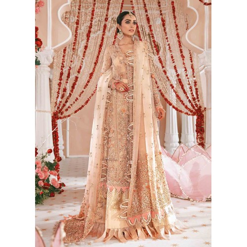 Light Apricot Zinnia Lehenga