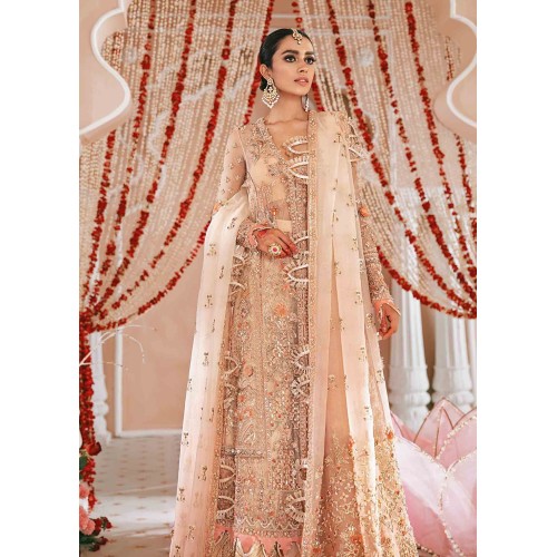 Light Apricot Zinnia Lehenga