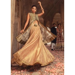 Crayola Peach Scilla Lehenga