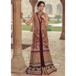 Deep Chestnut Scilla Lehenga