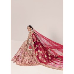 Deep Cardinal Adonis Lehenga