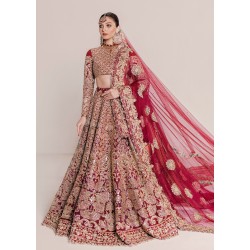 Deep Cardinal Adonis Lehenga