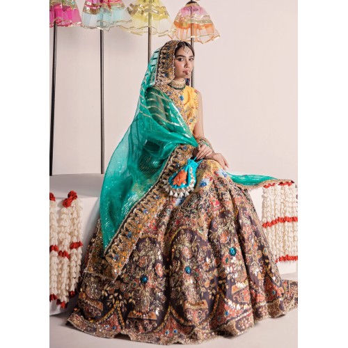 Mustard Eggplant Adonis Lehenga Mustard Eggplant Adonis Lehenga