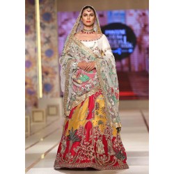 Fire Engine Red Adonis Lehenga