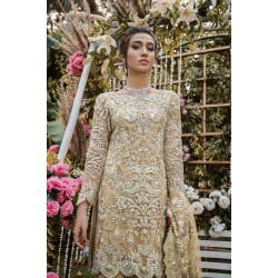 Peach Yellow Argus Lehenga
