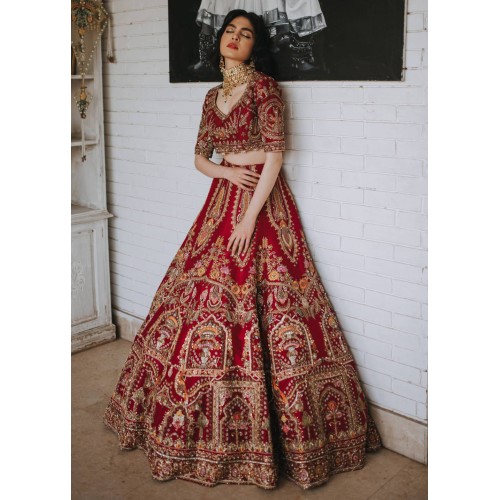 Crimson Glory Adonis Lehenga Choli