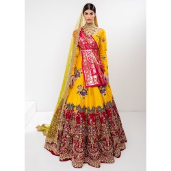 Mikado Yellow Adonis Lehenga